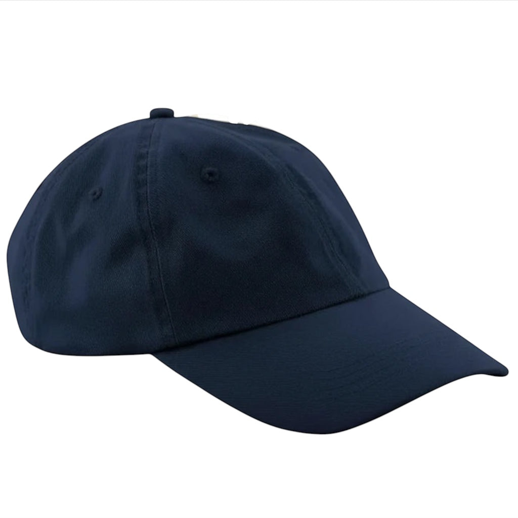 Forager Provisions LTD navy cotton 6-panel dad cap with a low-profile unstructured fit for casual wear.