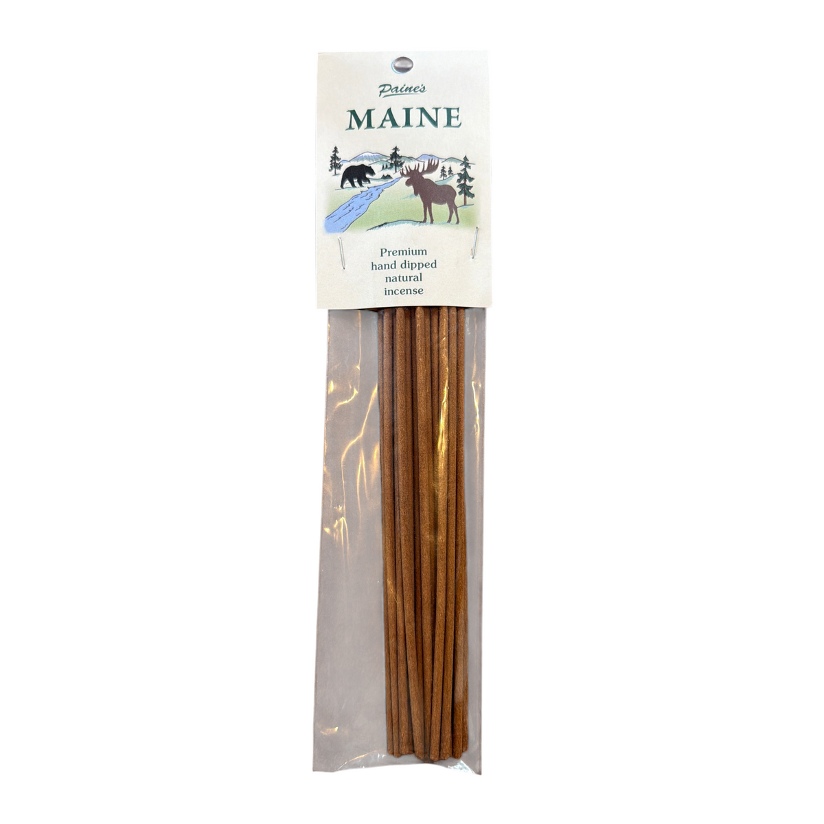 Forager Provisions LTD PAINE'S Maine incense sticks in clear packaging with a woodland-themed label