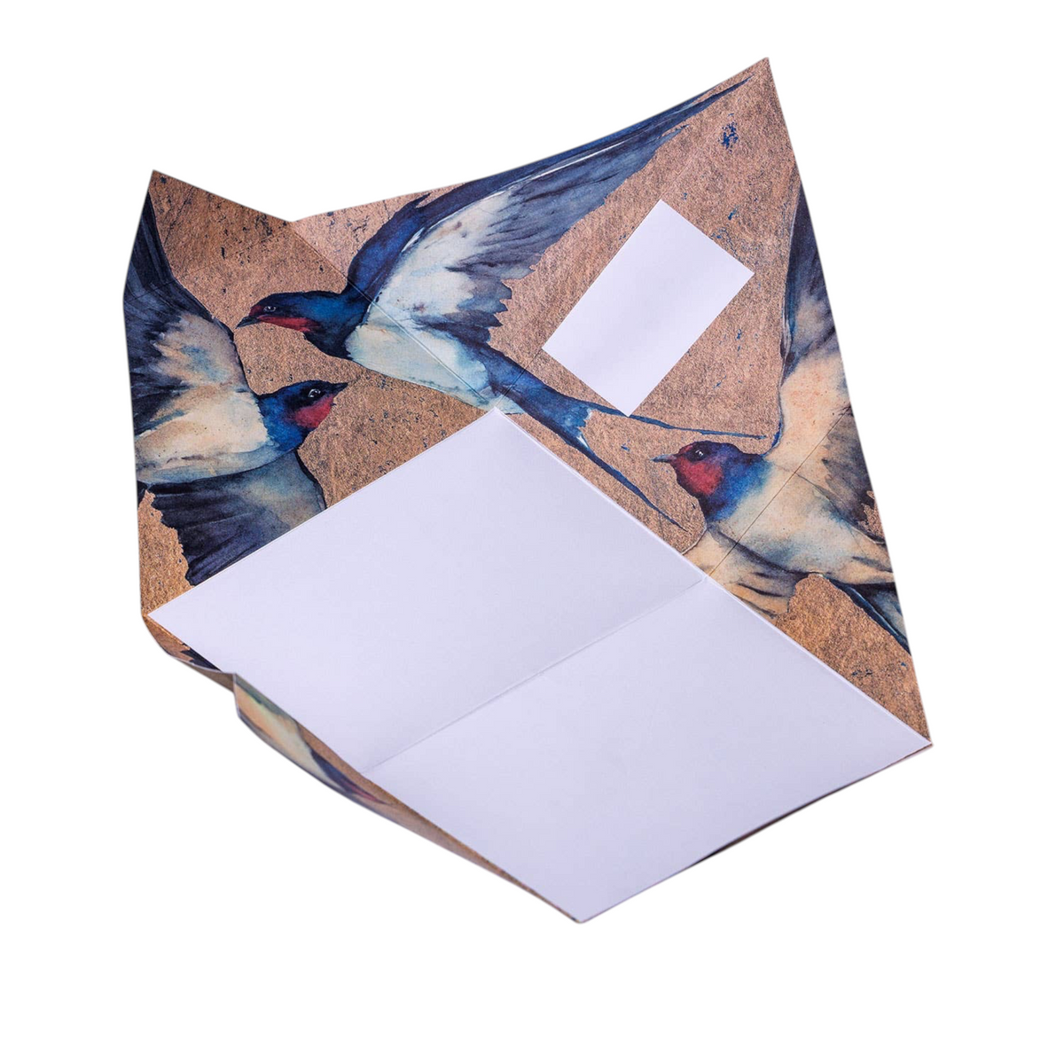 Forager Provisions LTD folding letter set featuring a golden flight pigeon illustration on paper stationery