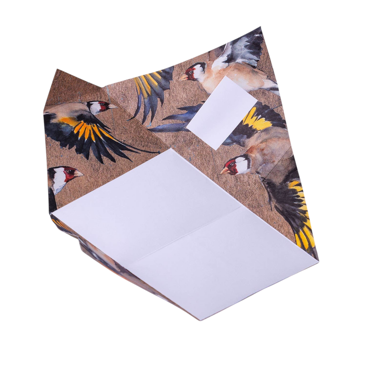 Forager Provisions LTD Pigeonposted Golden Flight folding letter stationery with illustrated pigeon bird pattern