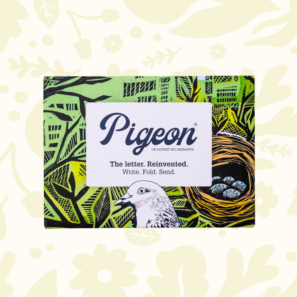 Forager Provisions LTD Pigeonposted Wonderfully Wild Pigeon folding letter stationery set with illustrated bird design