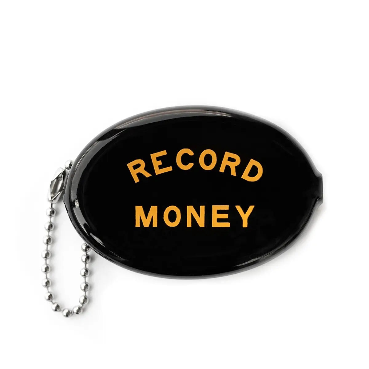 Forager Provisions LTD Three Potato Four black vinyl record coin pouch with Record Money text and ball chain
