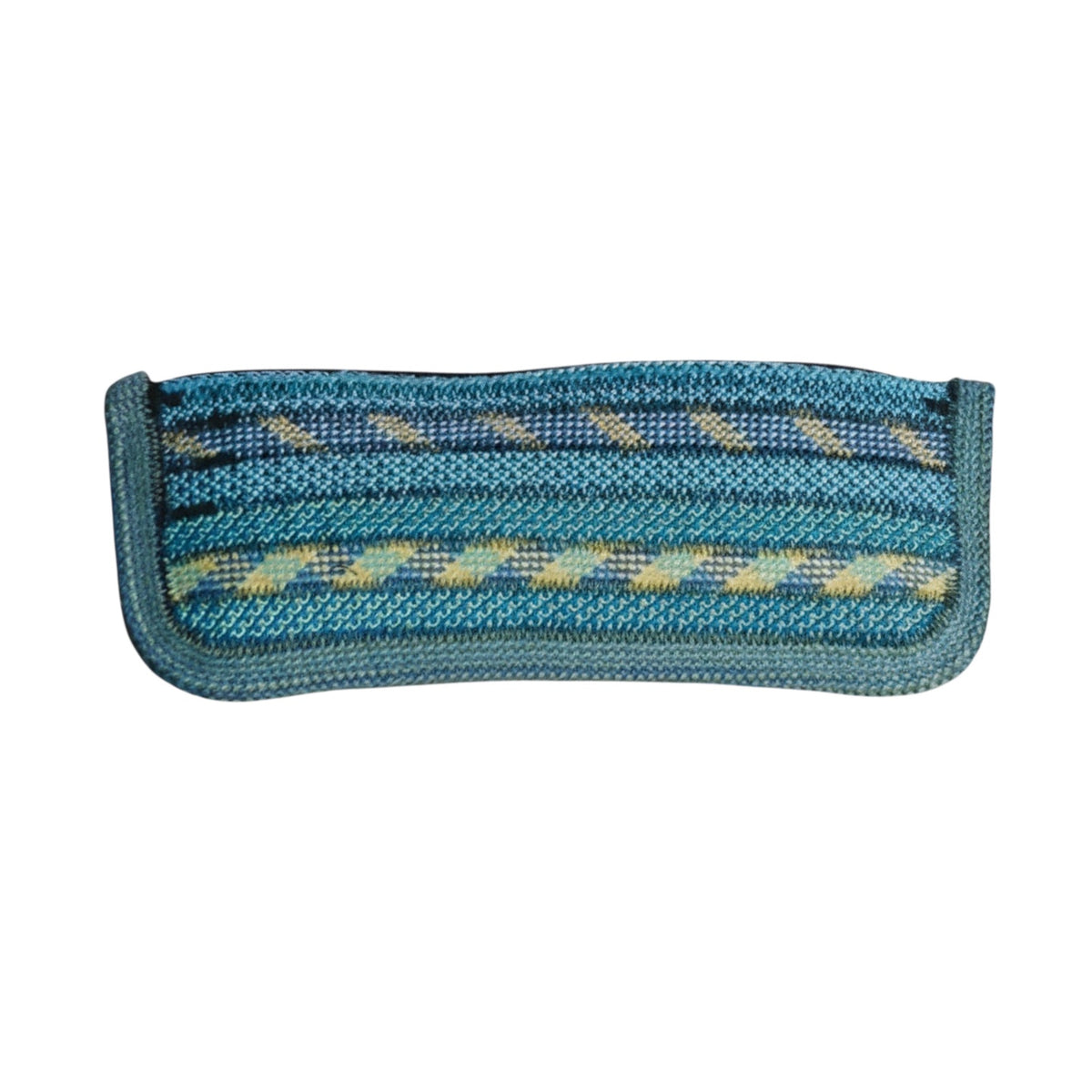 Forager Provisions LTD Scavenger large zip pouch in Water colourway, made from blue and teal reclaimed climbing rope.