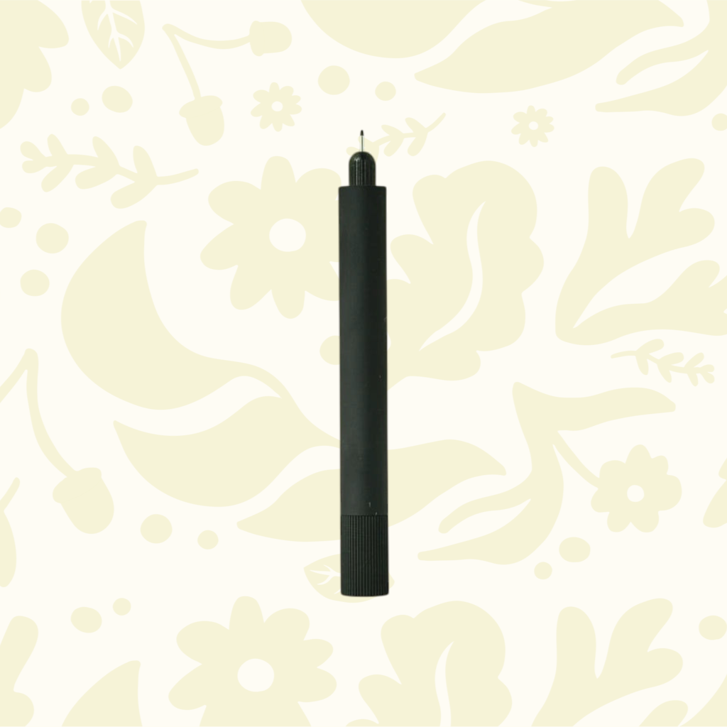 Forager Provisions LTD Tom’s Studio Lumos Mini pen in matte black anodised aluminium with a fine liner nib