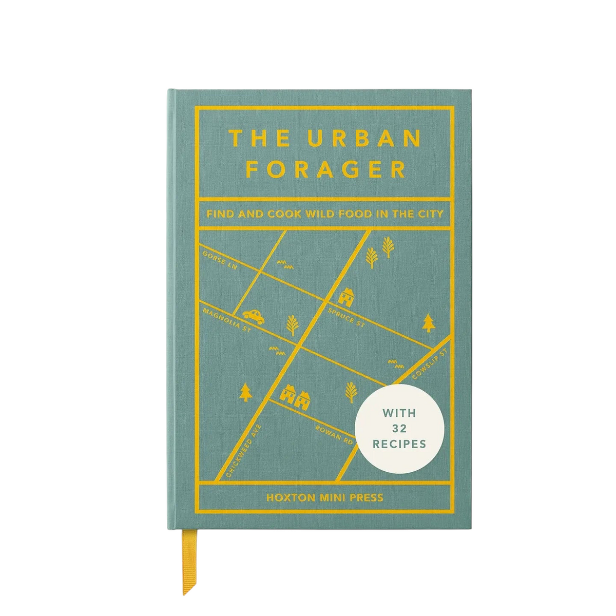 Forager Provisions LTD The Urban Forager hardback book with a teal cover and yellow map illustration