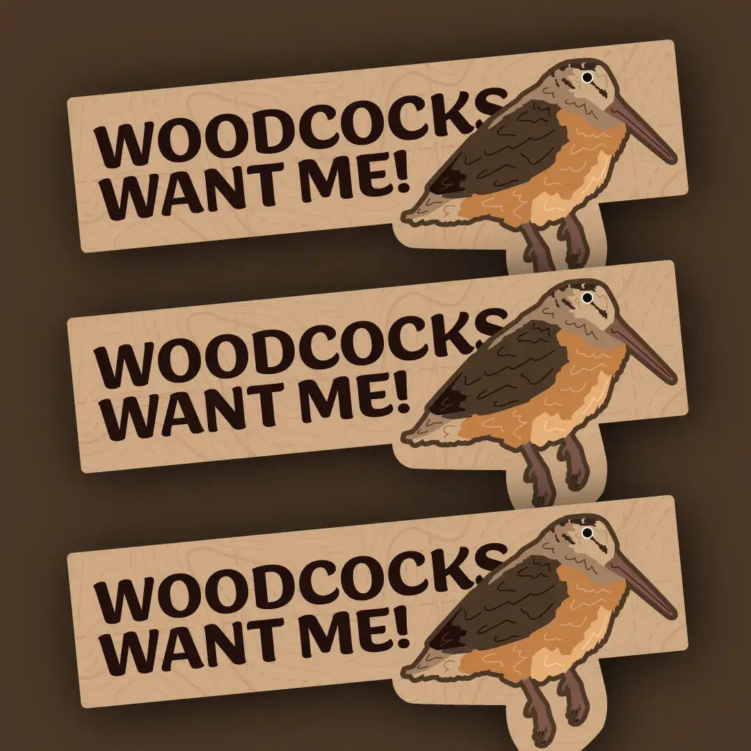 Forager Provisions LTD Birbs and Borbs vinyl sticker featuring a woodcock bird illustration and humorous text.