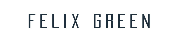 FELIX GREEN is shown in bold, uppercase black sans-serif font on a crisp white background—modern logo for branding or business use.