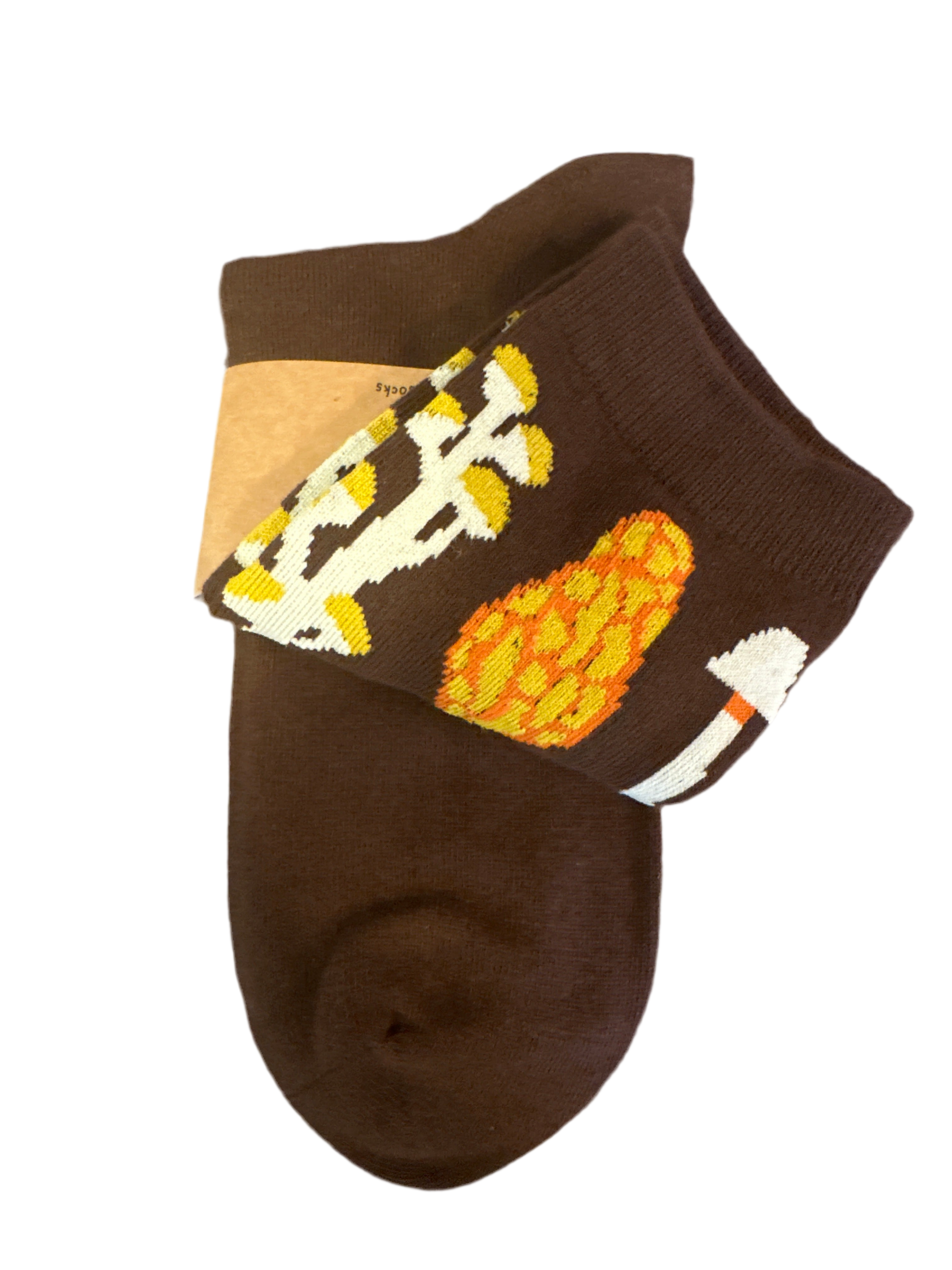 Camp Mustelid Autumnal Mushroom Brown Cotton Socks