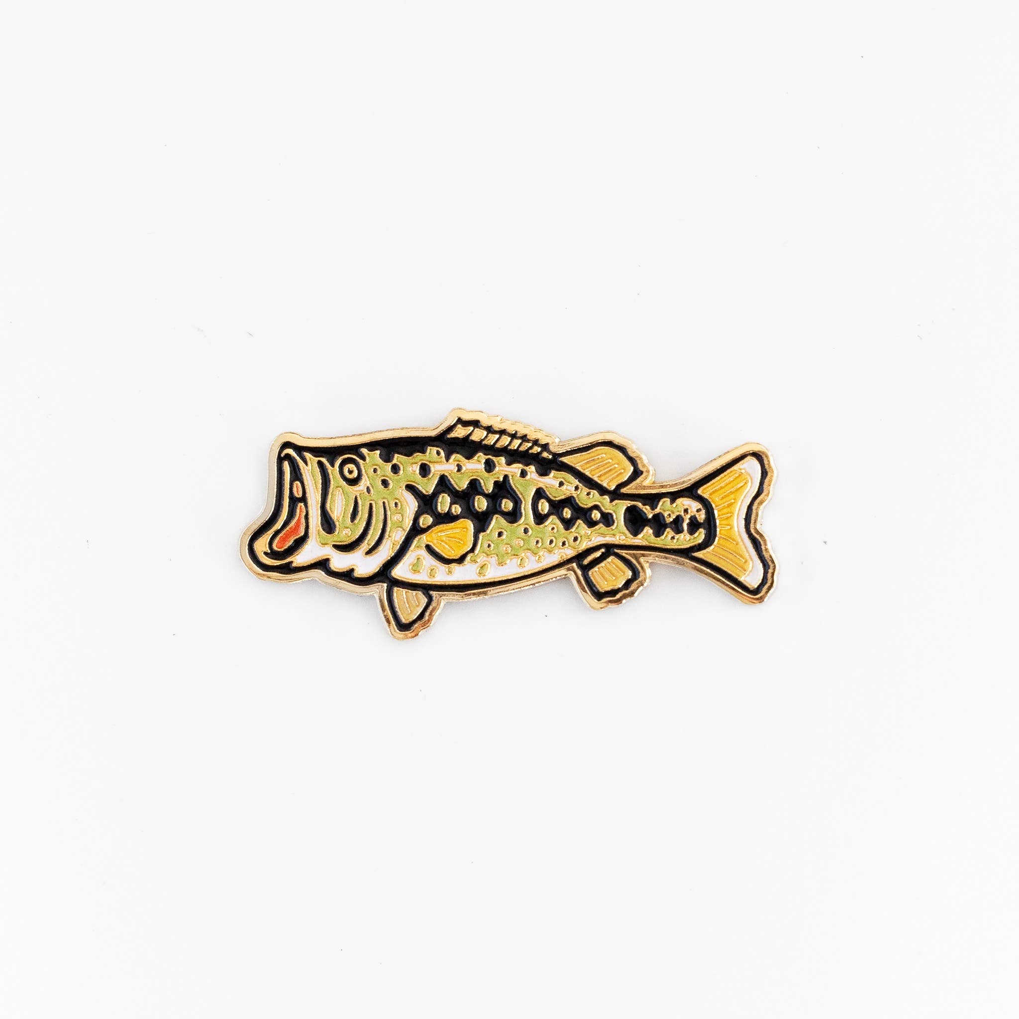 Union Made Largemouth Bass Enamel Pin - Metallic Gold