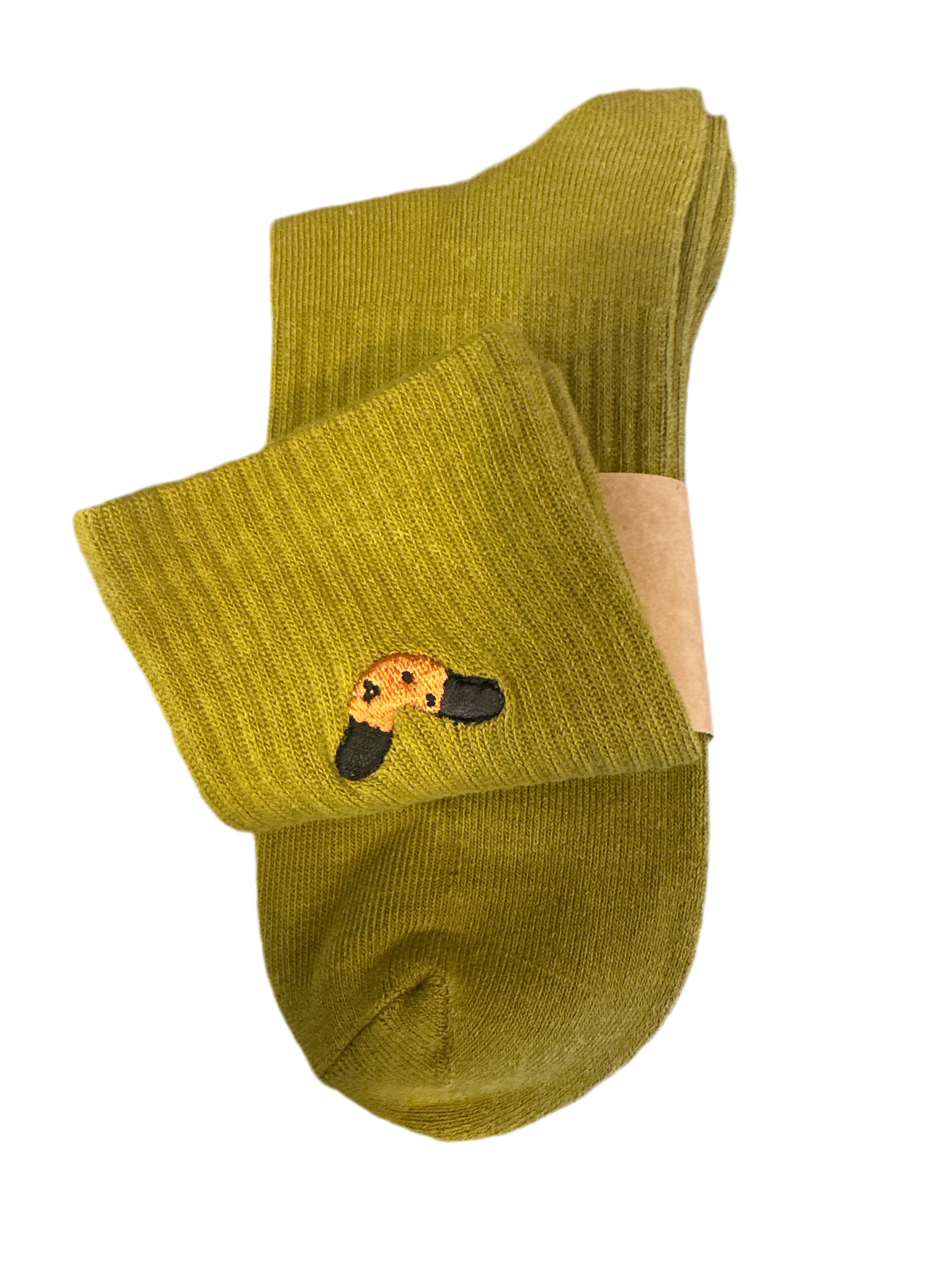 Camp Mustelid Wooly Bear Olive Cotton Socks