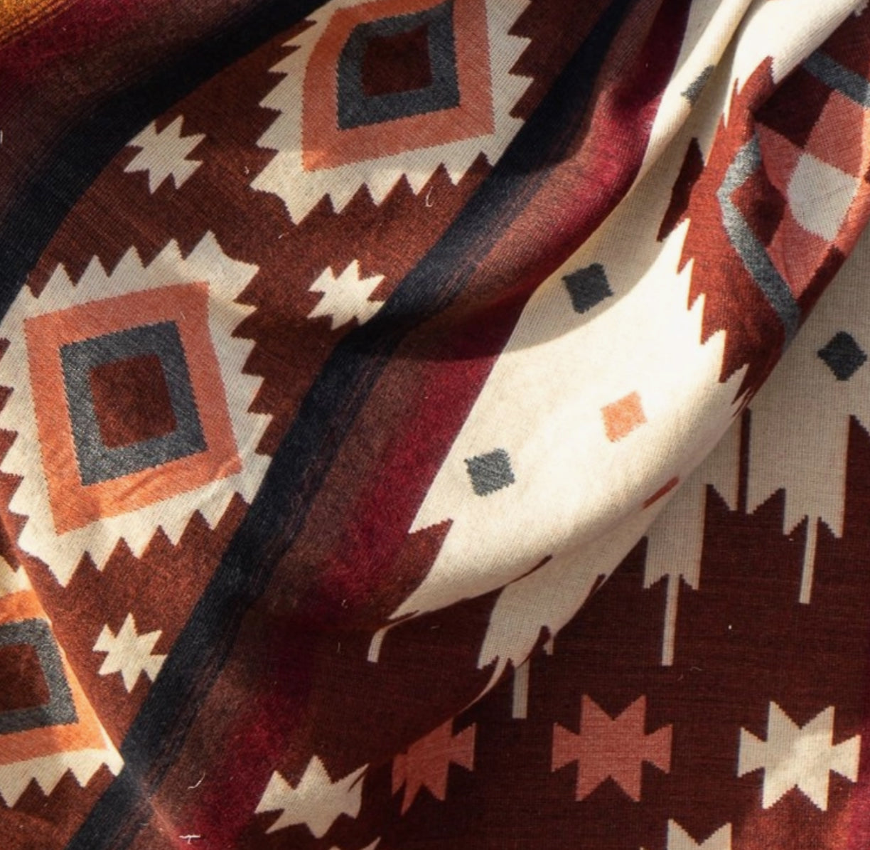 Alpaca Threadz Alpaca Wool Blanket Western Rust