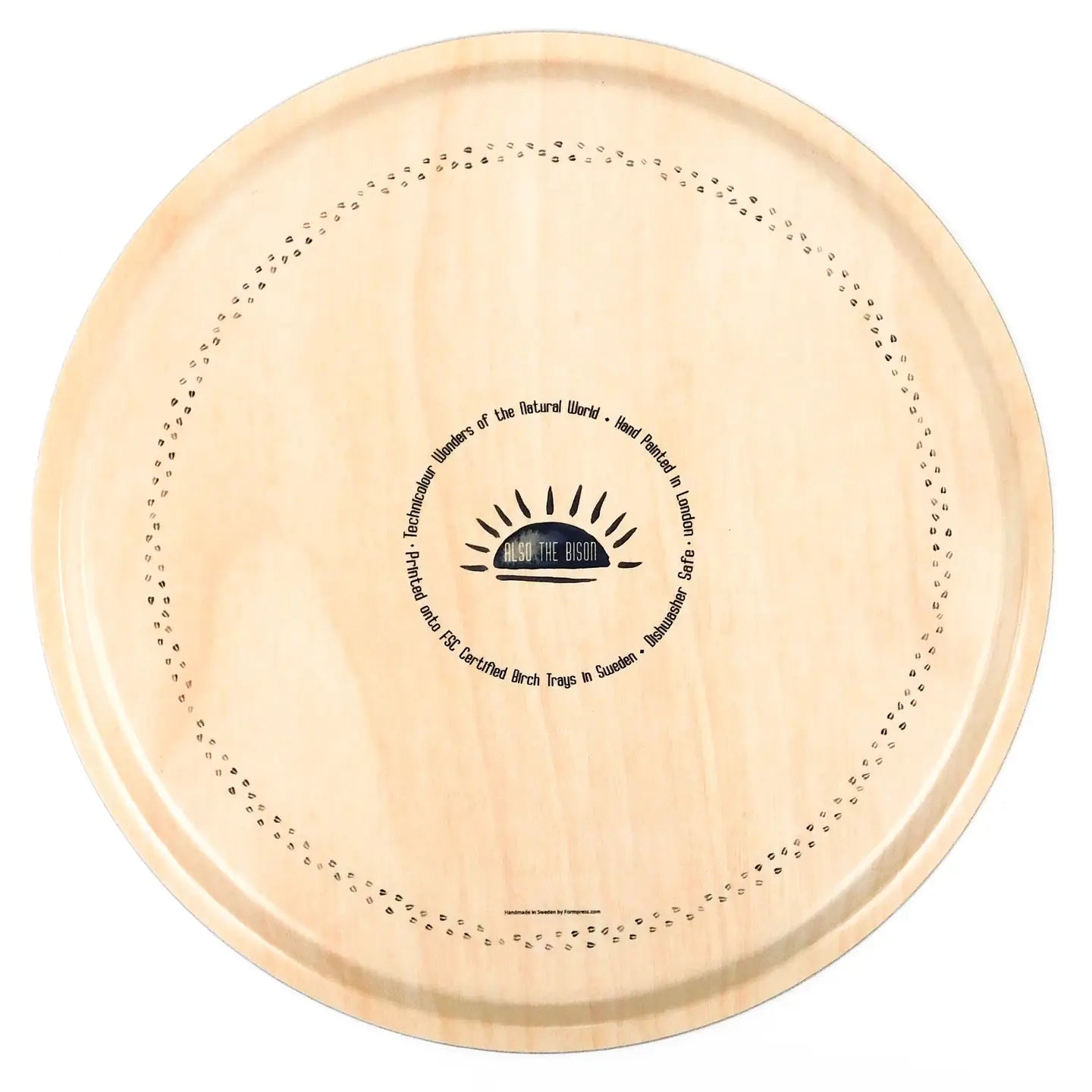 Also The Bison Ammonoidea Fossil Print Round Tray