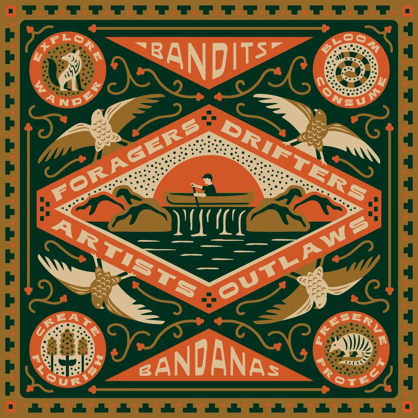 Bandits Bandanas Greenbelt Foragers Bandana