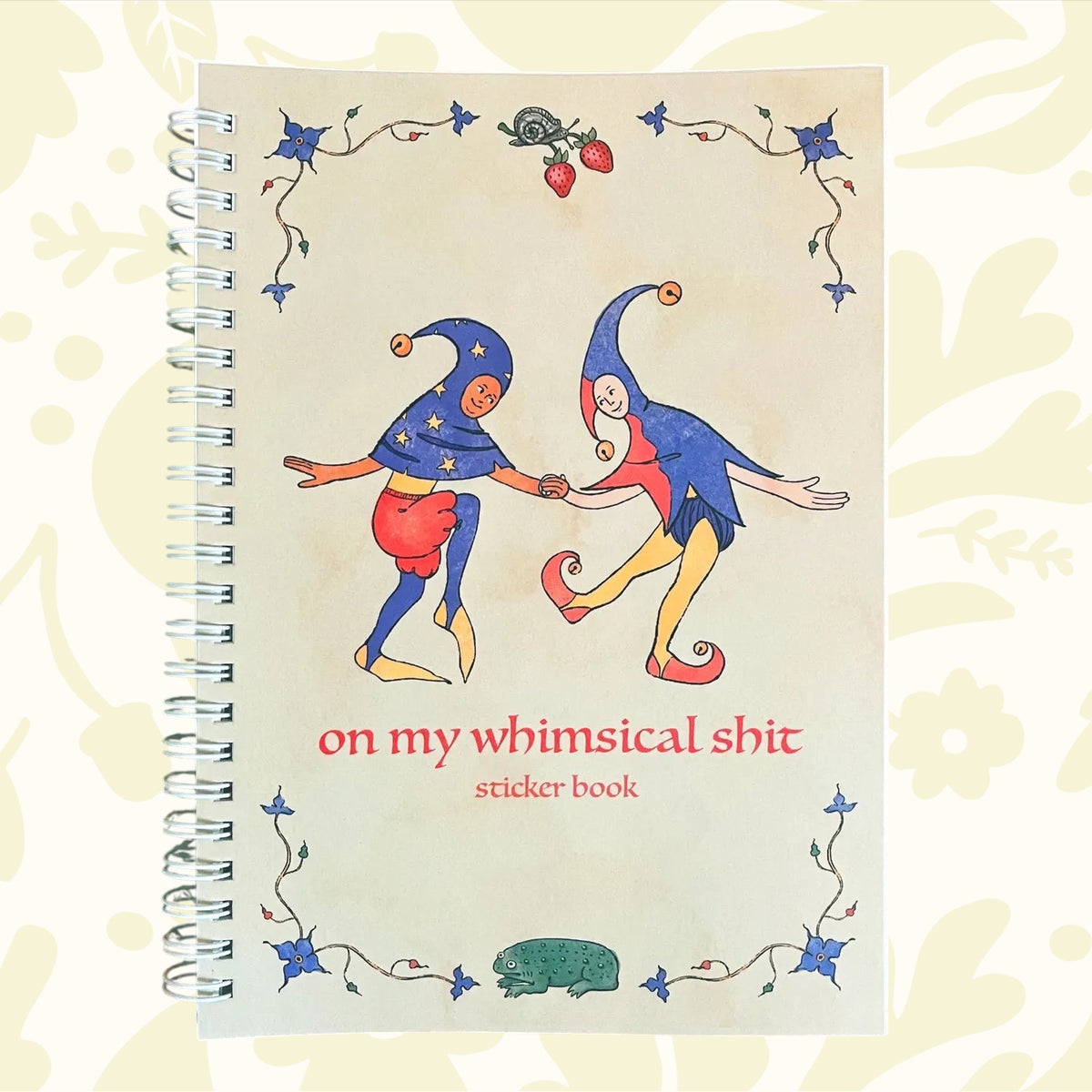 Beeftopia Whimsical Sh*T reusable spiral-bound sticker storage book, ideal for organizing stickers; perfect gift for collectors.