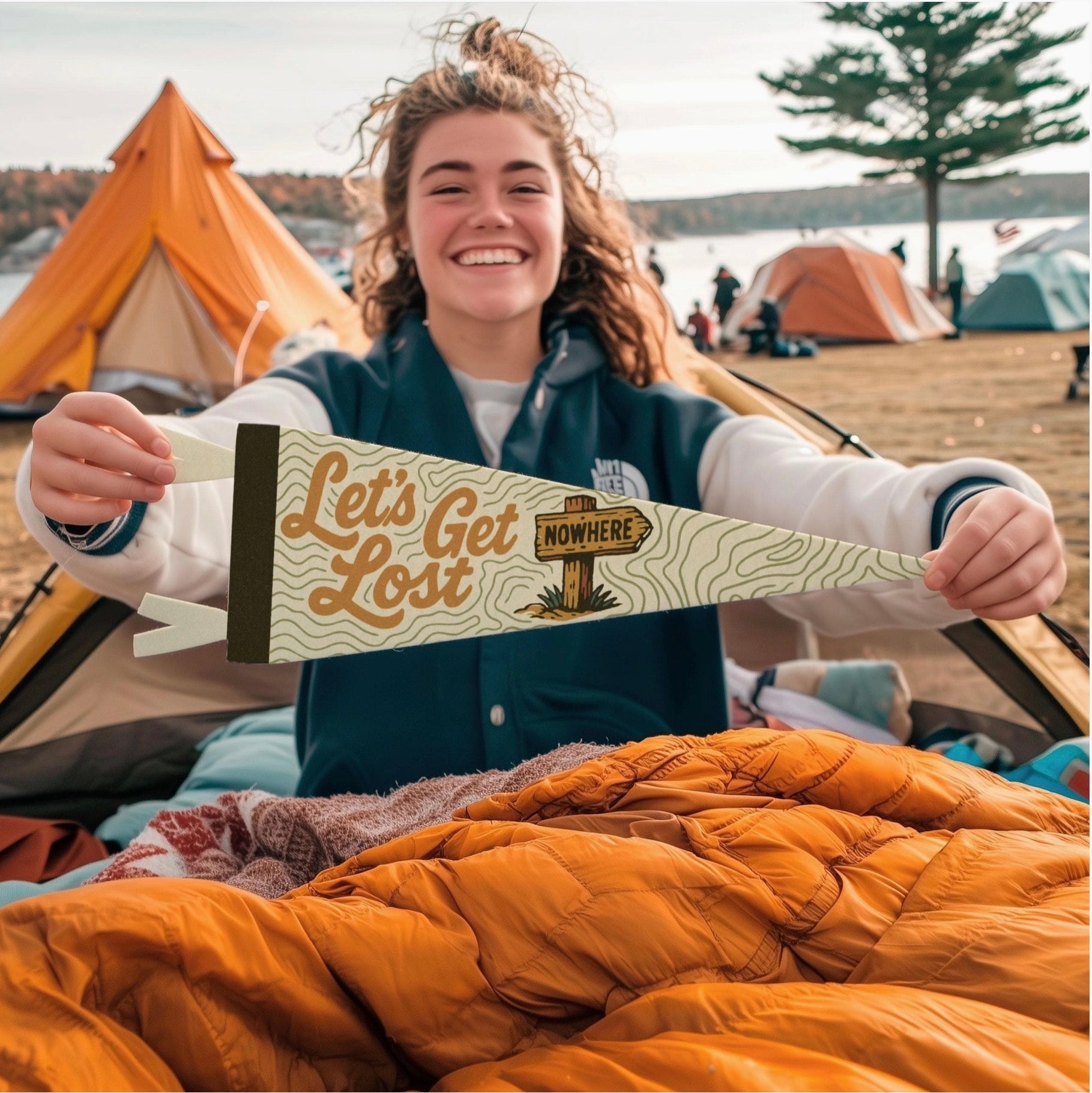 Benoit’s Design Co. Let’s Get Lost Pennant - Thumbnail 2