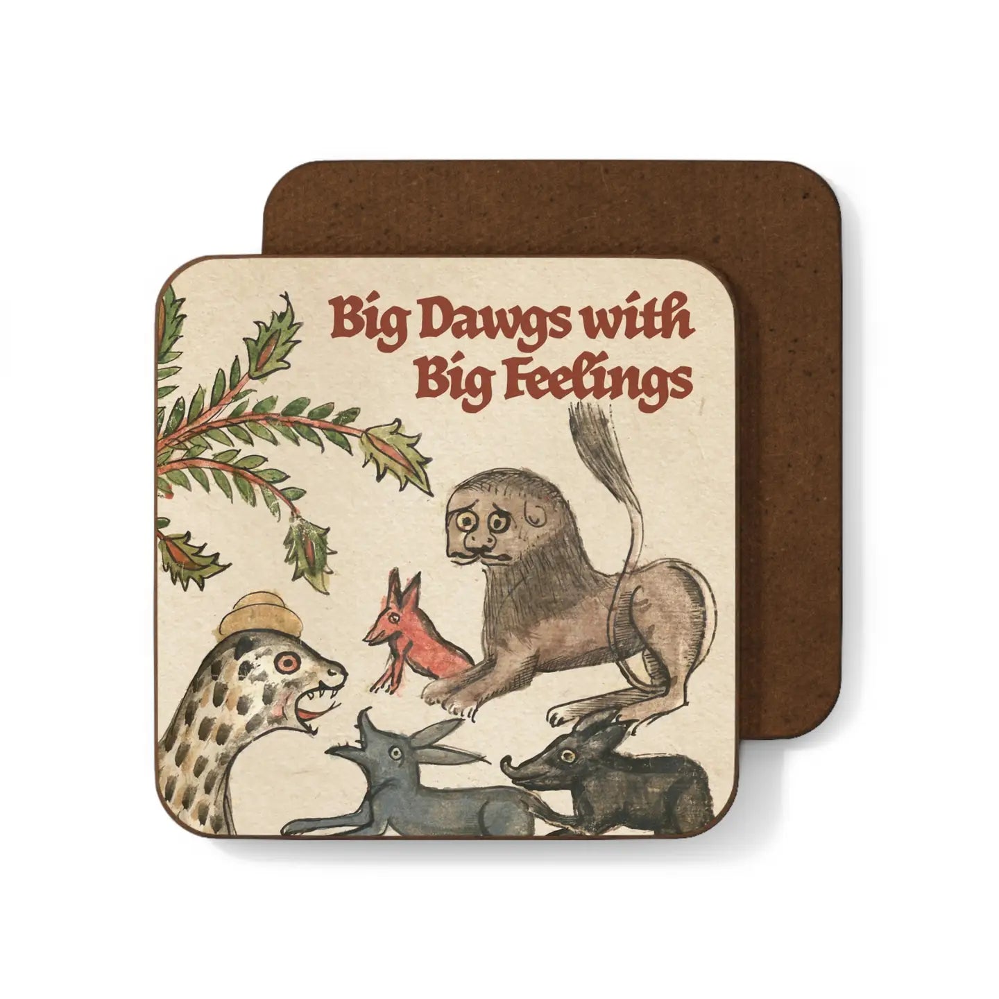 Betiobca “Big Dawgs With Big Feelings” Medieval Dog Coaster