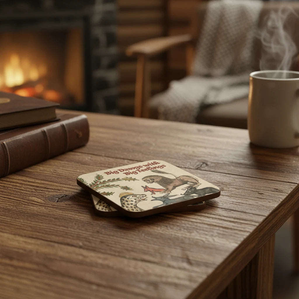 Betiobca “Big Dawgs With Big Feelings” Medieval Dog Coaster