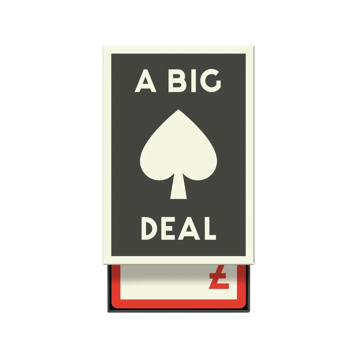 Oversized Big Deal Giant Playing Cards by Brass Monkey in bold box, partially covering red jumbo cards; fun party game.
