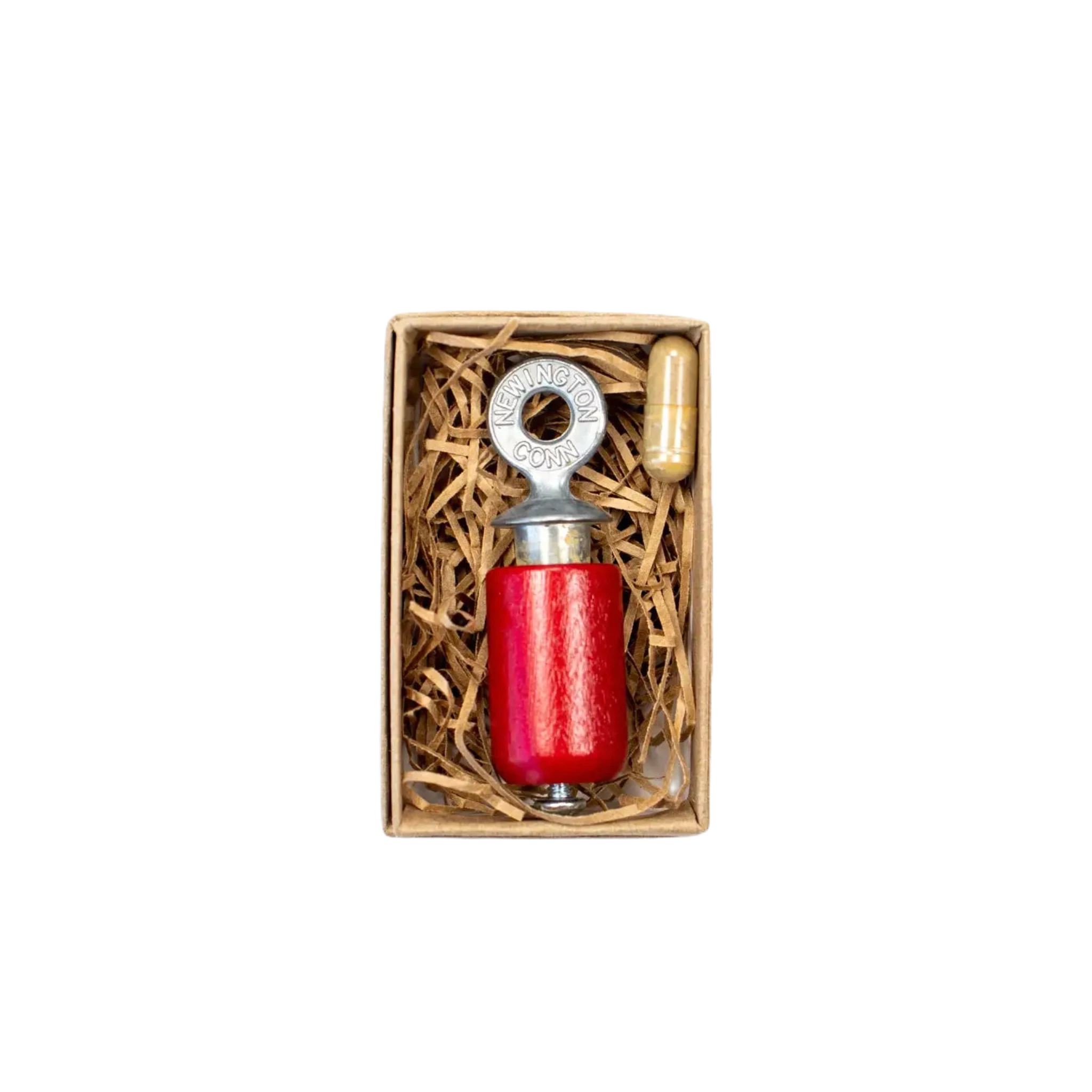 A cardboard box with an orange label featuring bird illustrations and the text "Stemcell Science Shop - Audubon Bird Call (Restock September 2024)" on a white background, contains a rosin capsule designed to imitate and attract birds.