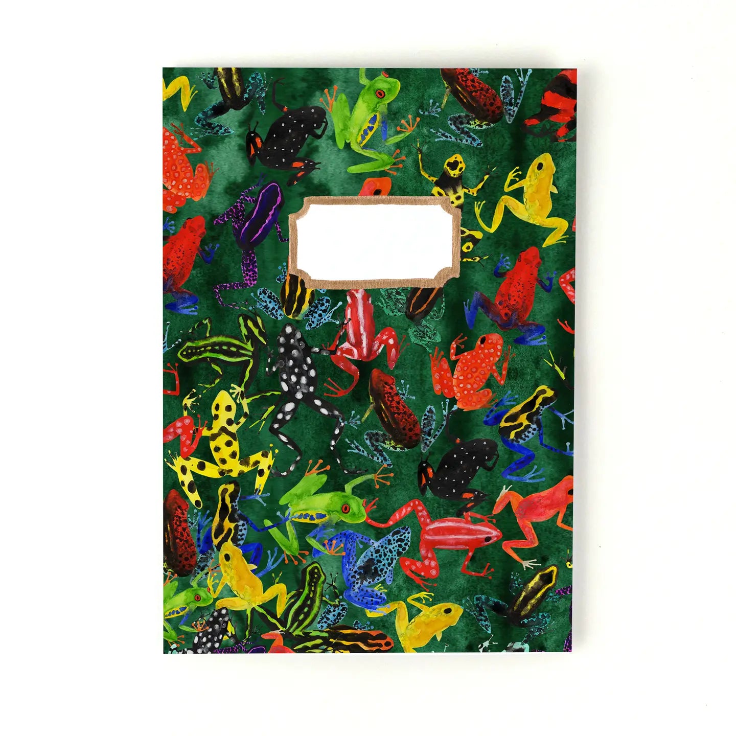 Bison Bindery A5 Recycled 36-Page Plain Notepad - Dendrobatidae Frog
