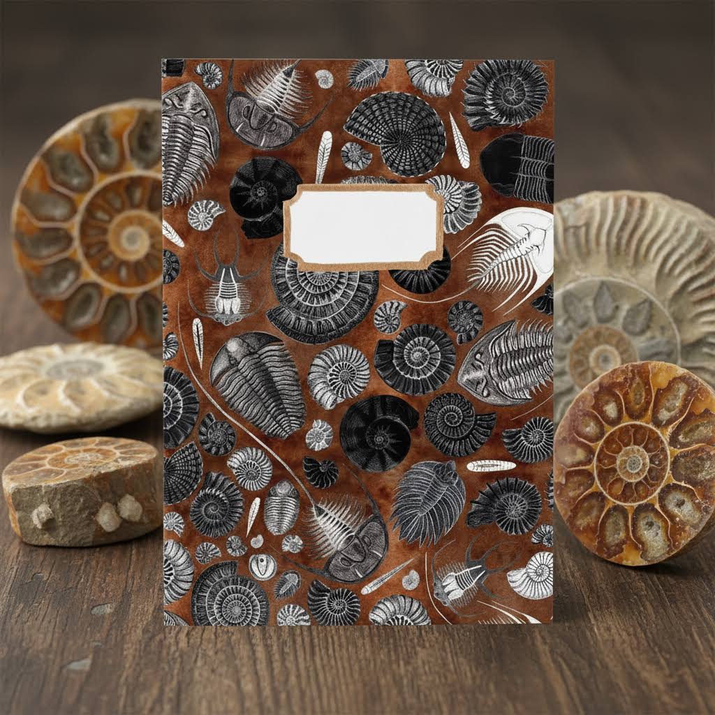 Bison Bindery Ammonoidea Fossil A5 36 Page Notebook