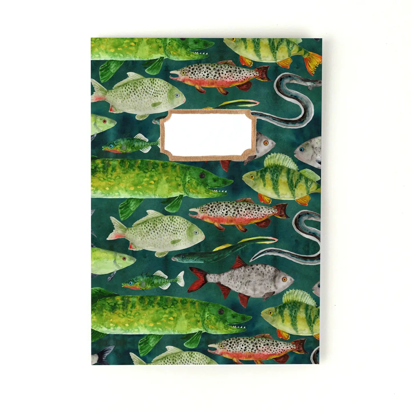 Bison Bindery A5 Recycled 36-Page Plain Notepad - Freshwater Fish