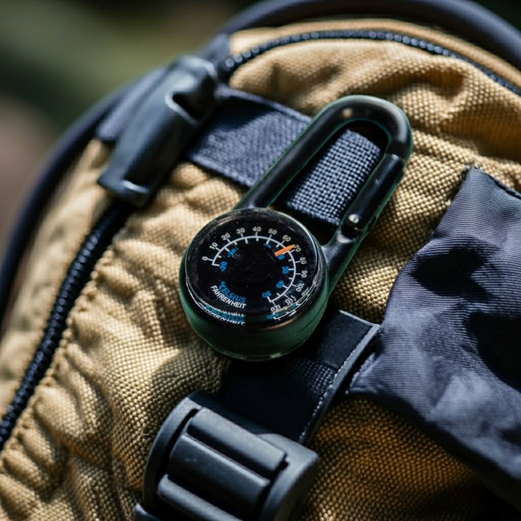 Bradley Mountain Compass & Thermometer Carabiner