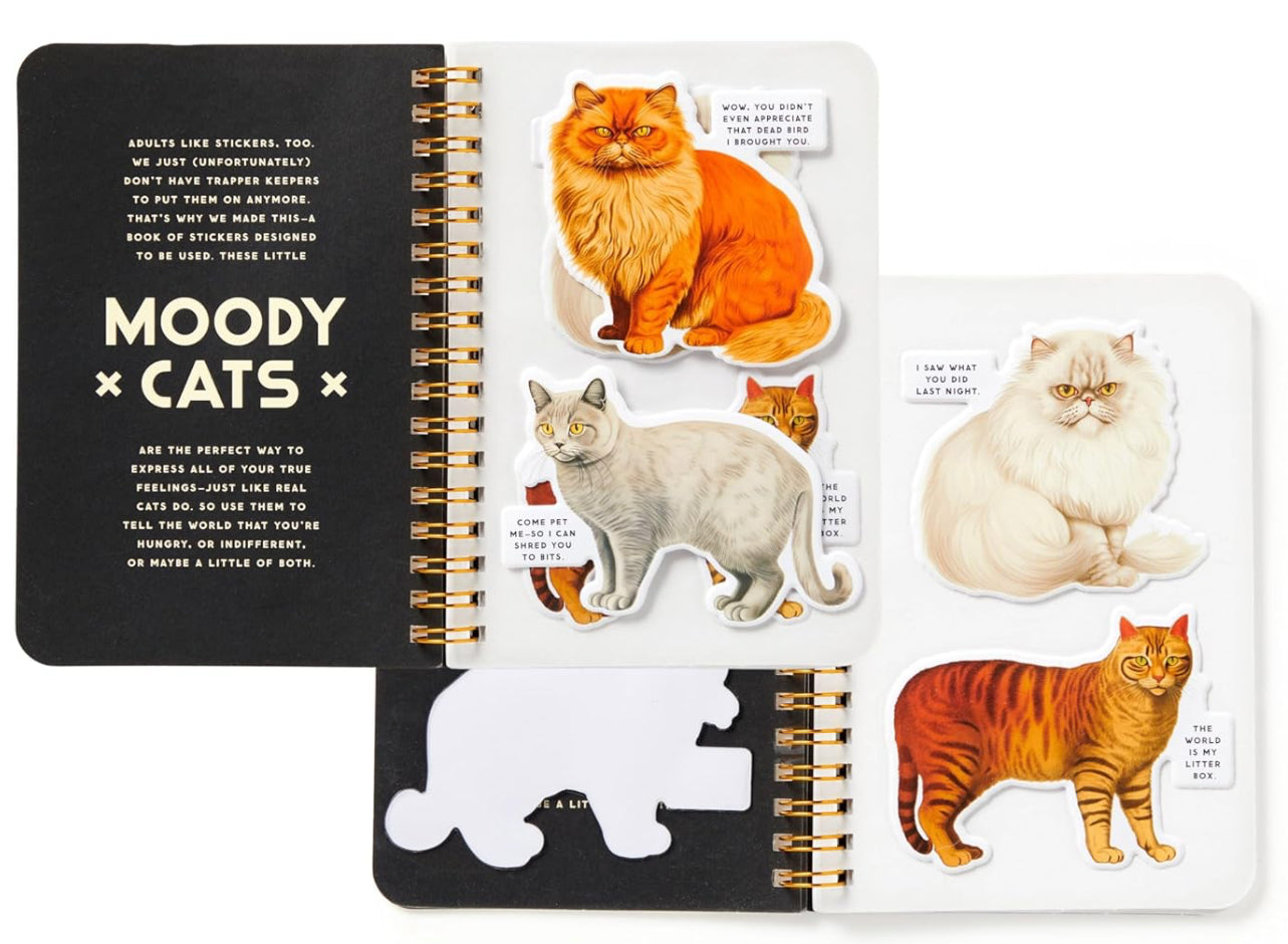 Brass Monkey Moody Cats A Sticker Book