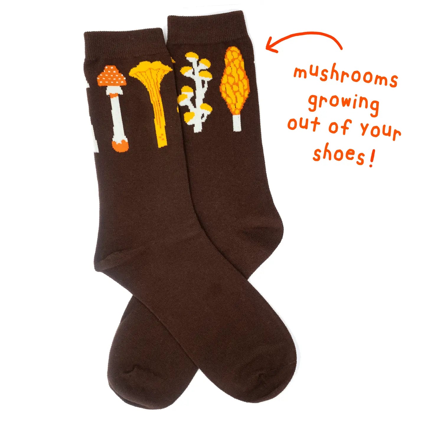 Camp Mustelid Autumnal Mushroom Brown Cotton Socks