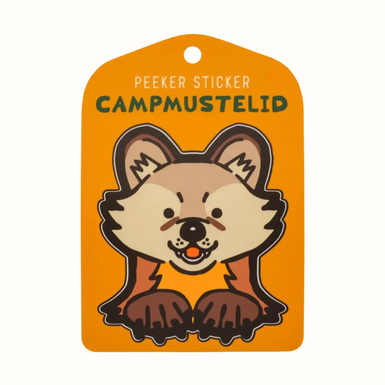 Camp Mustelid American Marten Peeker Large Sticker