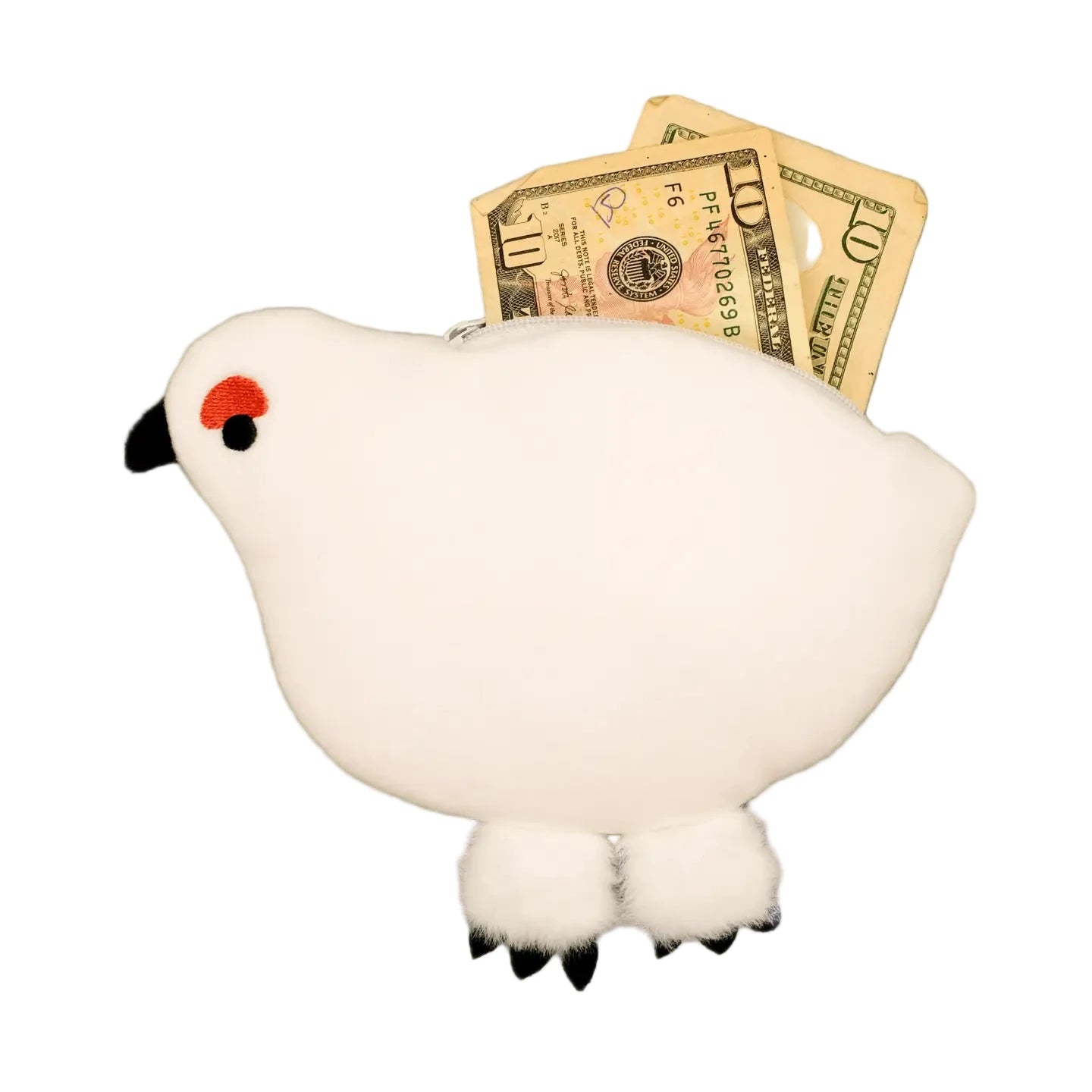 Camp Mustelid Ptarmigan P’coin Bird Shaped Purse