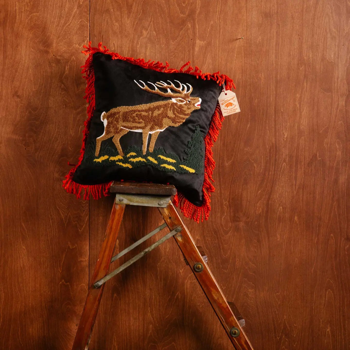 Camp Wandawega Elk Pillow 18X18