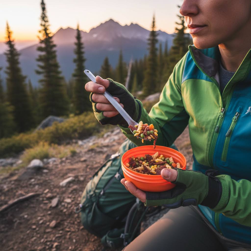 Skreppa Long Handle Titanium Spork - Raw Titanium