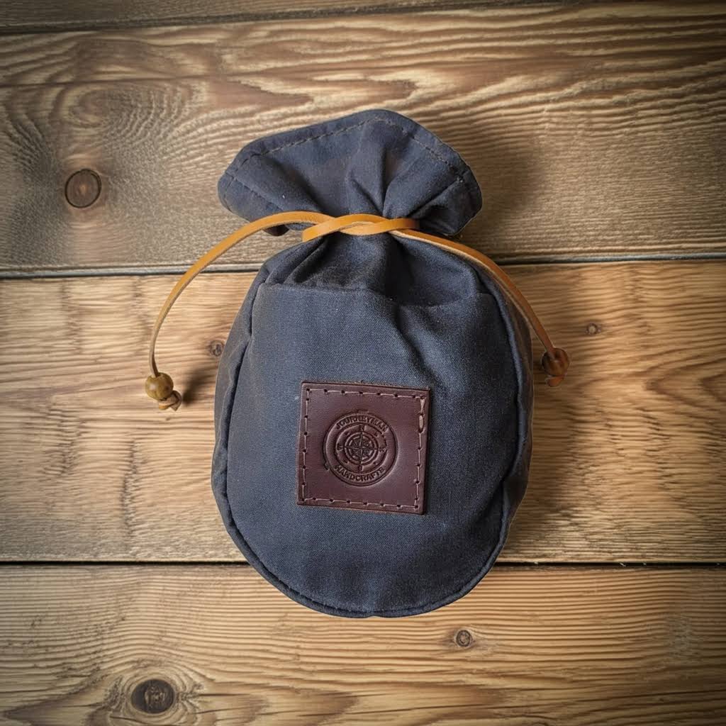 Journeyman Handcraft – Waxed Canvas Coffee Pouch Grey
