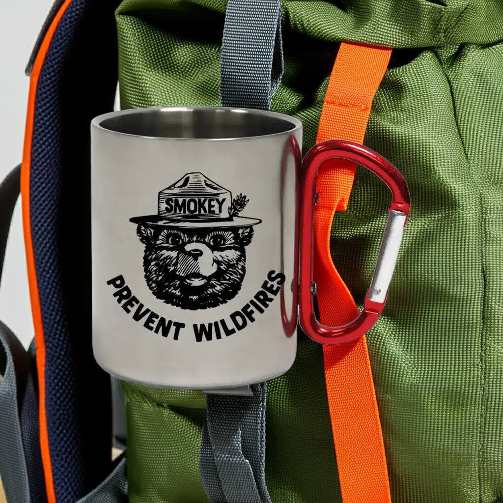 Smokey Bear Carabiner Handle Mug - Prevent Wildfires