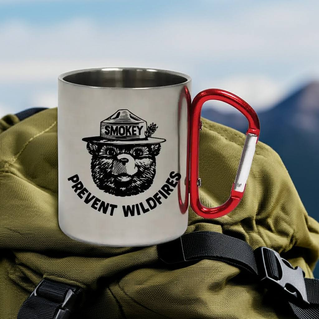 Smokey Bear Carabiner Handle Mug - Prevent Wildfires