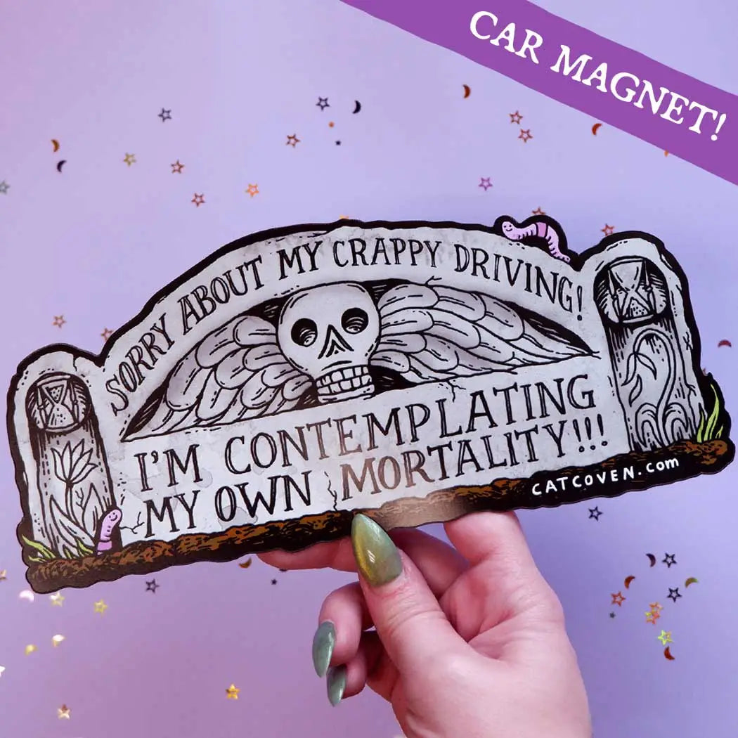 Cat Coven Mortality Car Magnet
