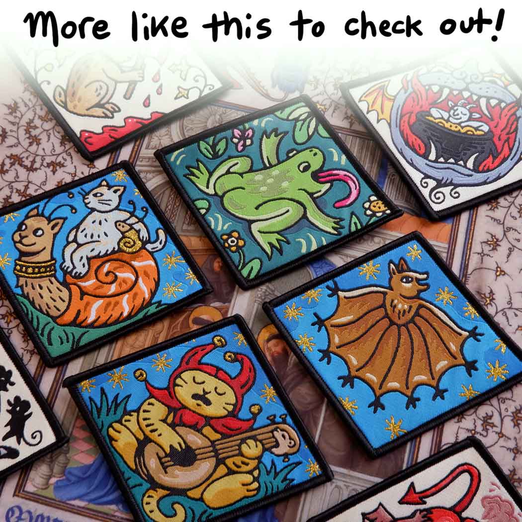 Cat Coven Big Booty Frog Woven Patch