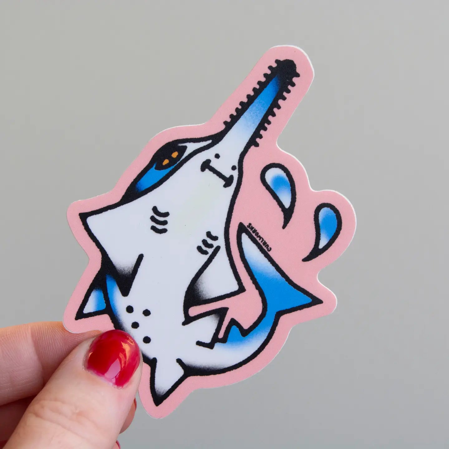 Curlworks Sawfish Vinyl Sticker