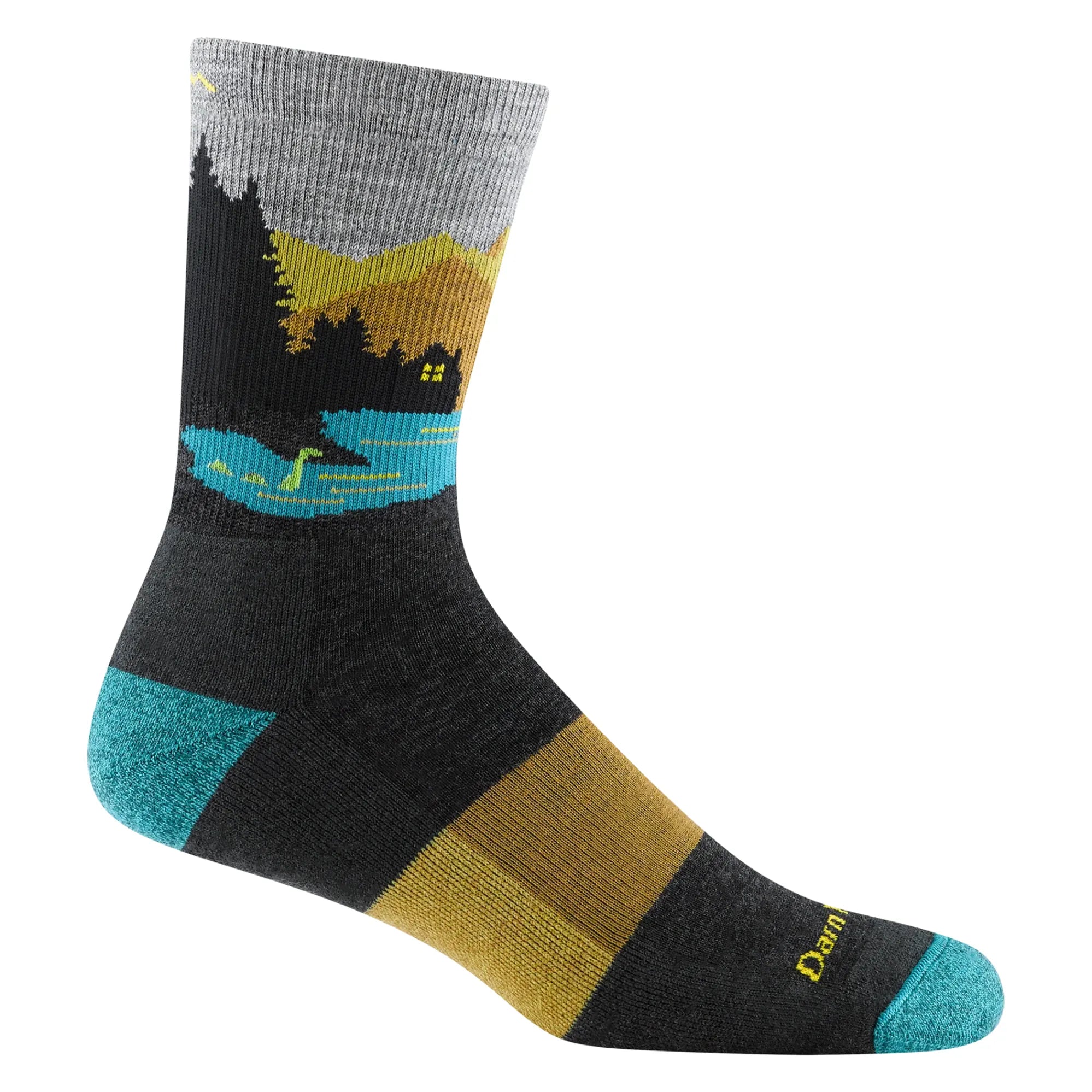 Darn Tough Men's Close Encounters Micro Crew Midweight Hiking Socks - Charcoal