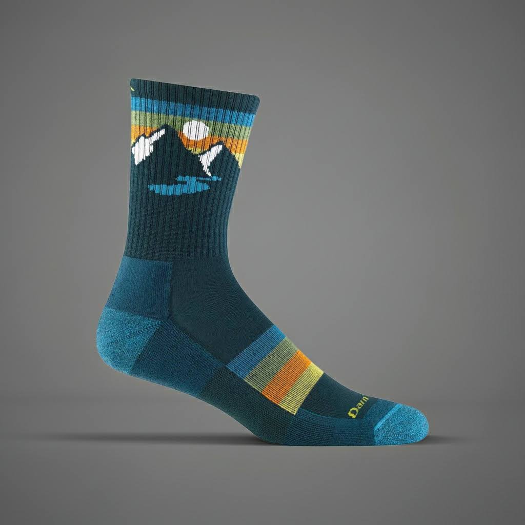 Darn Tough 1997 Unisex Sunset Ledge Micro Crew Lightweight Hiking Socks - Bottle