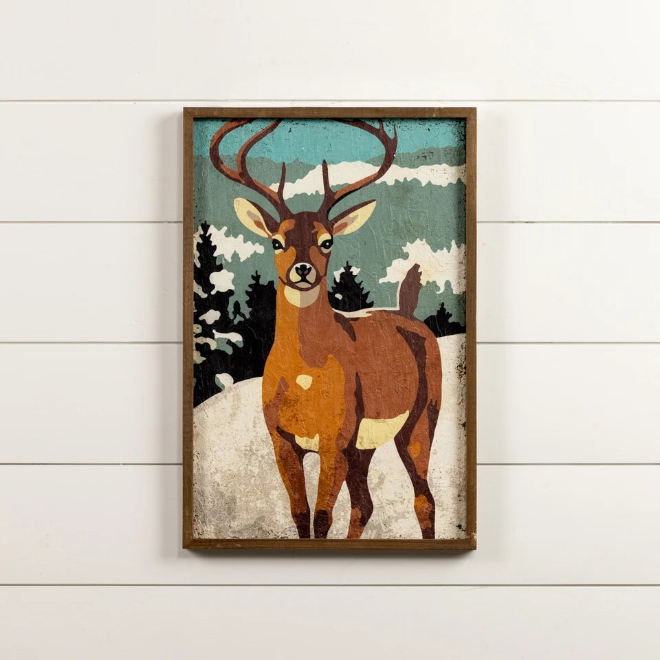 Ragon House Vintage Inspired Paint By Numbers Deer In The Snow Print