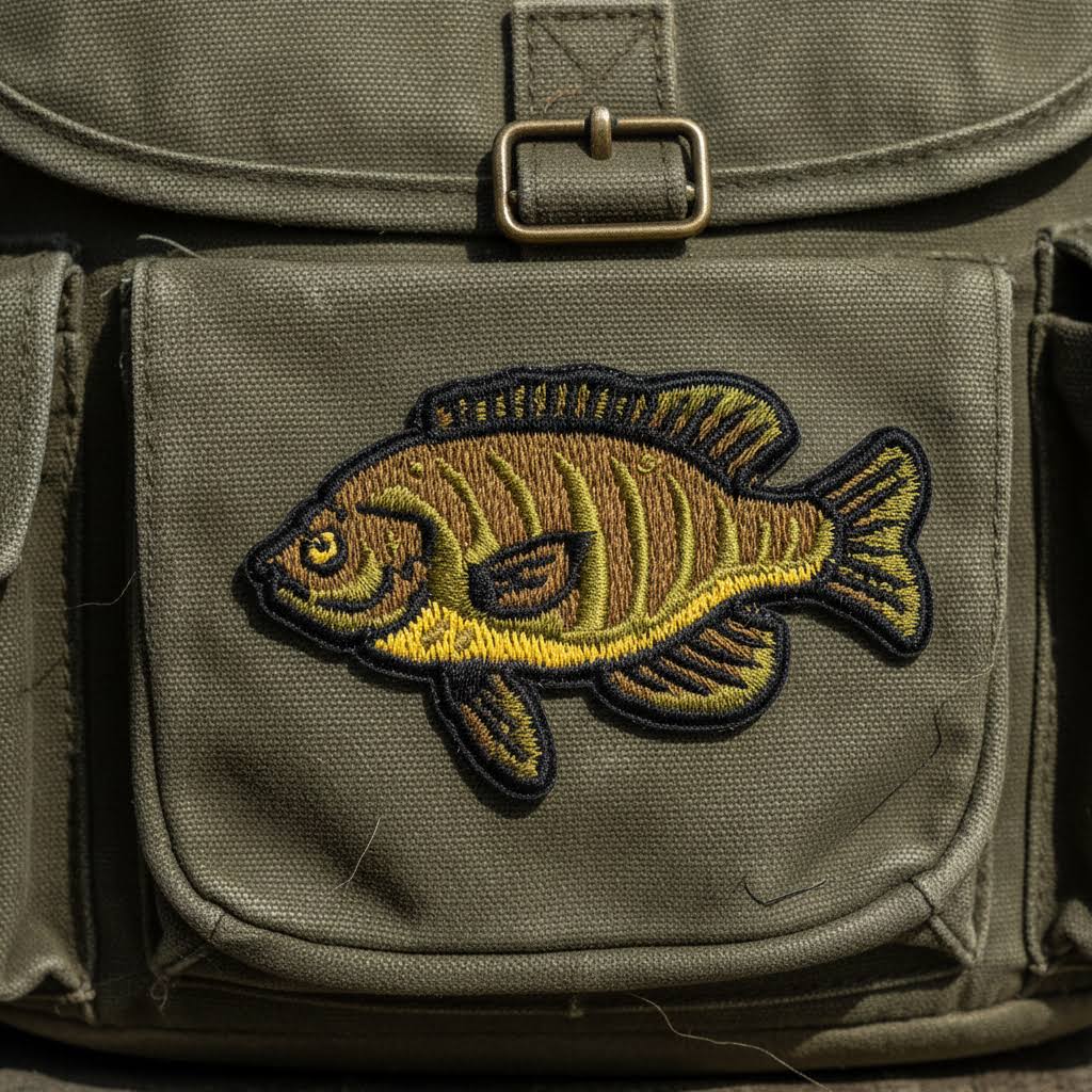 Union Made Blue Gill Embroidered Patch