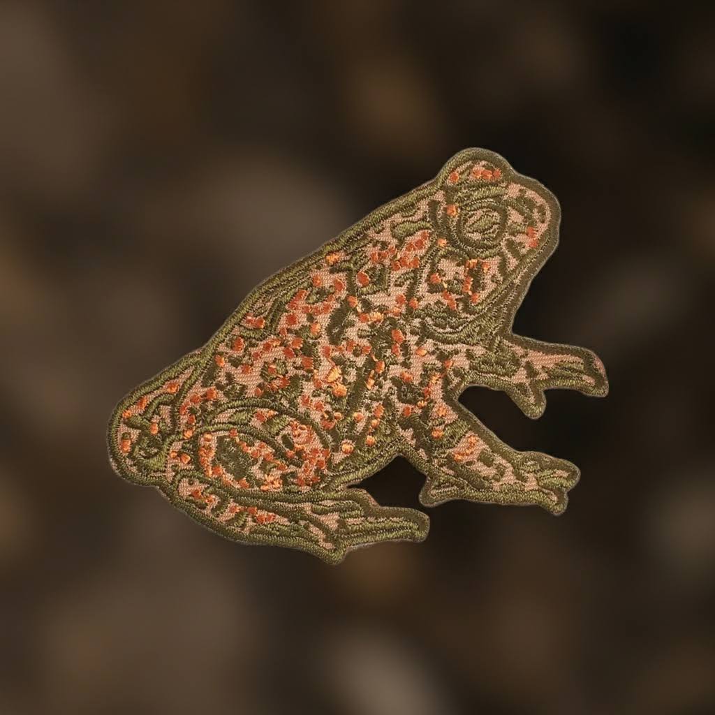 Mustard Beetle Toad Iron On Patch