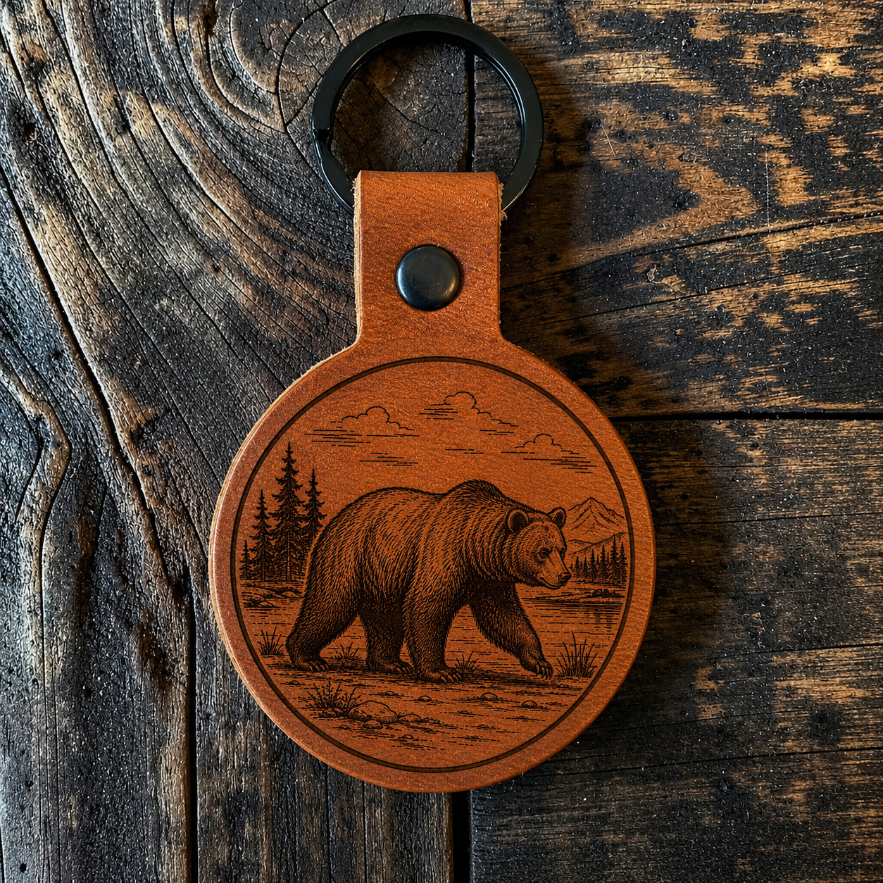 Forager Provisons X Kjøtt Supply Co Horween Derby Leather Keyring (Customise Me)