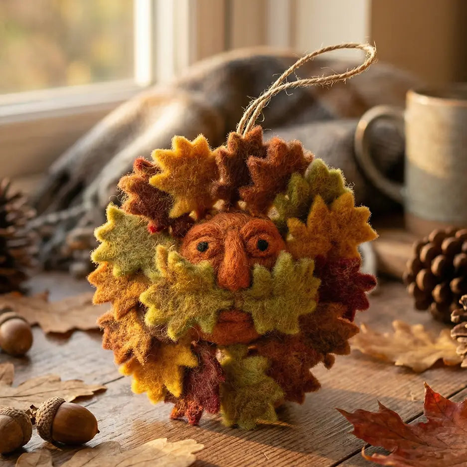 Felt So Good Autumnal Green Man Hanging Decoration