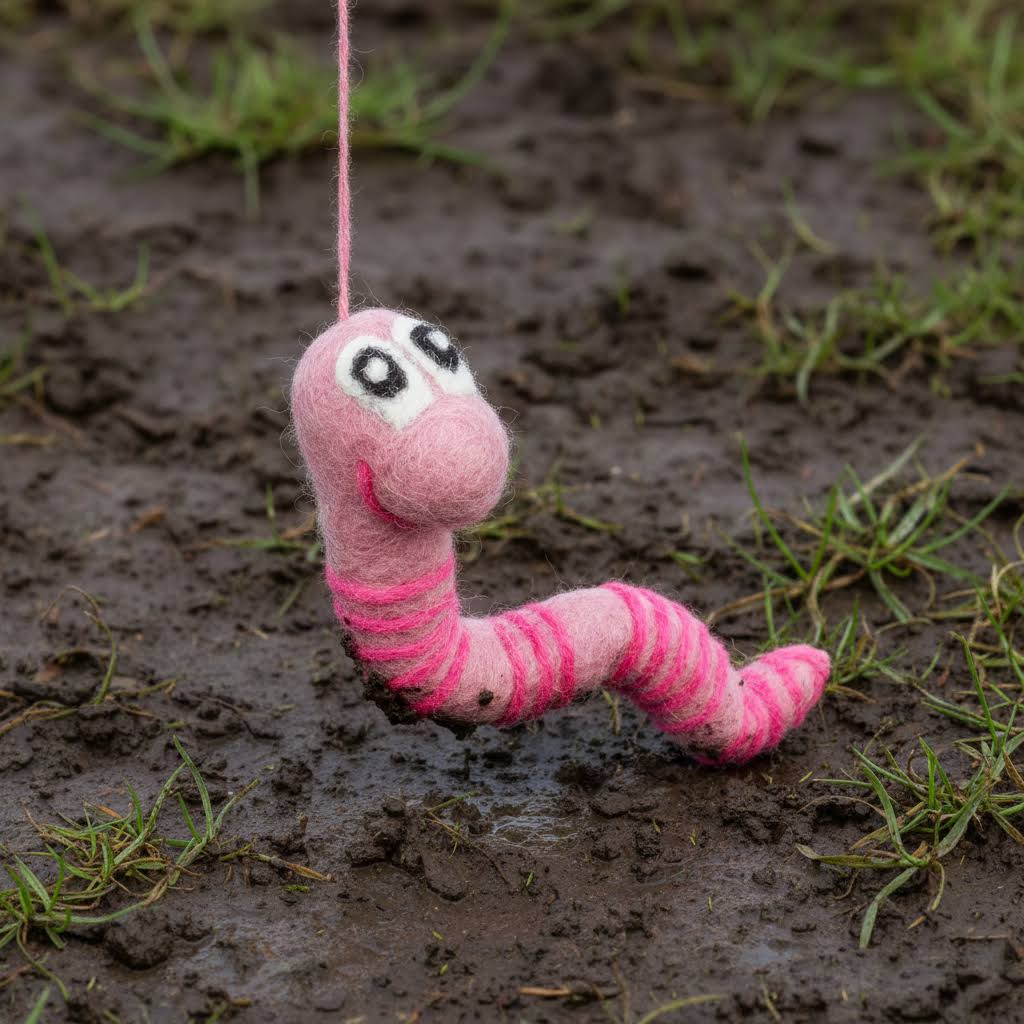 Felt So Good Handmade Felt Decoration Worm