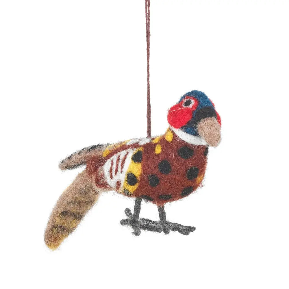 Felt So Good Handmade Hanging Decoration Pheasant