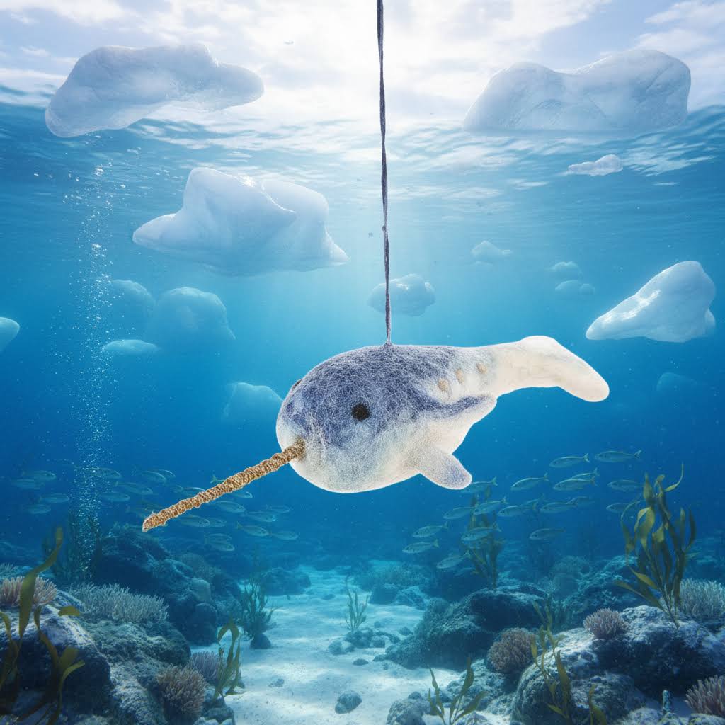 Felt So Good Handmade Narwhal Decoration