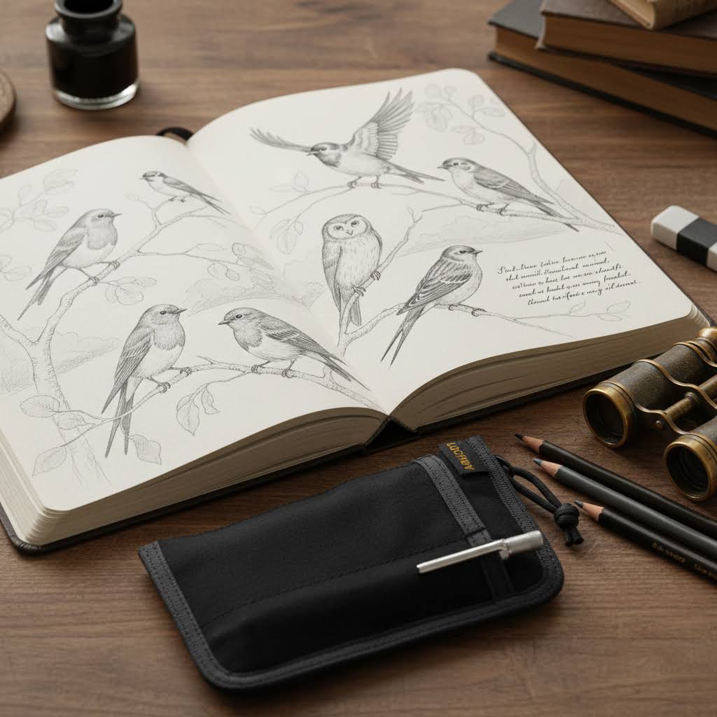 Lochby Pocket Journal - Bumblebee (Charcoal & Yellow)